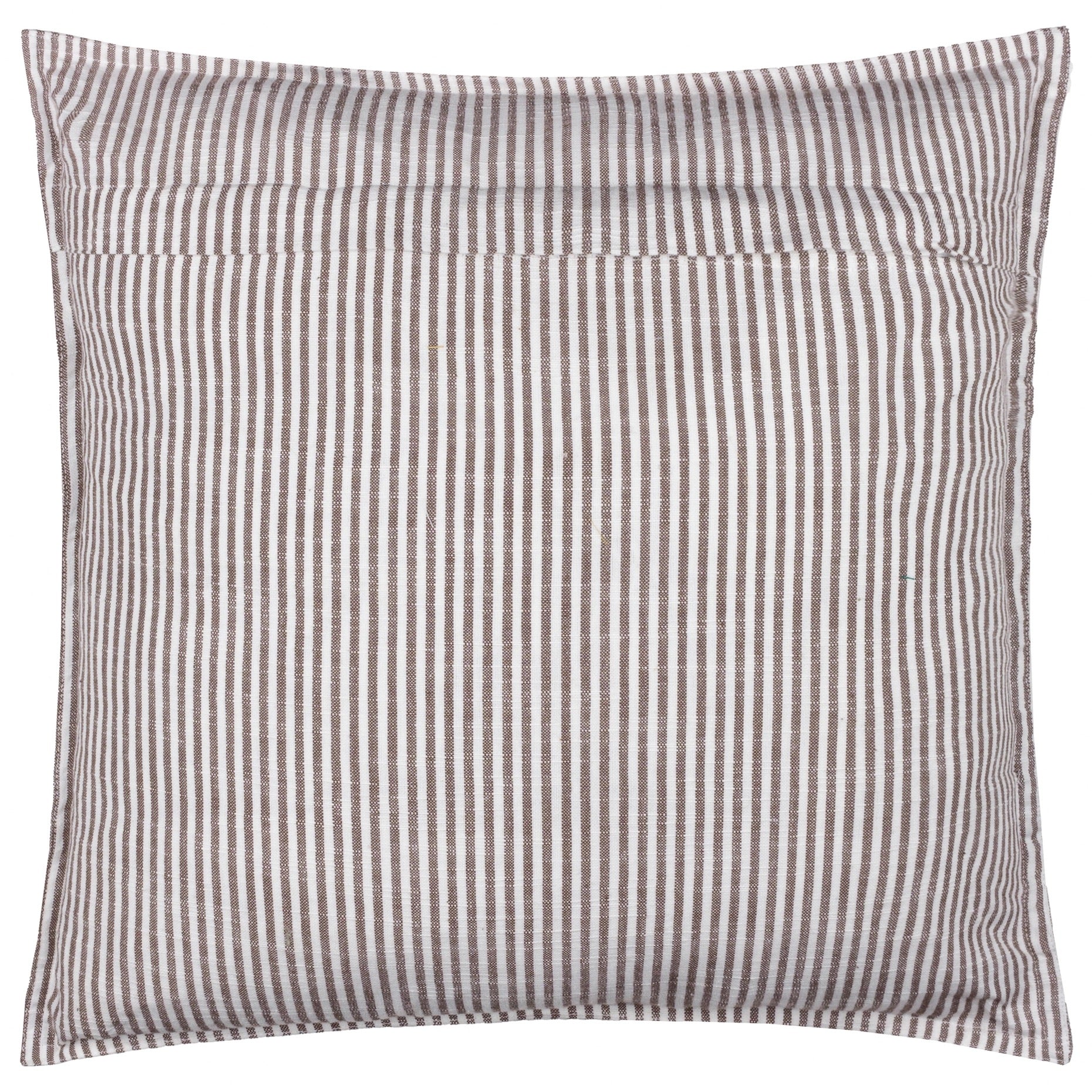 Truro Striped Cotton Cushion Chocolate by Yard