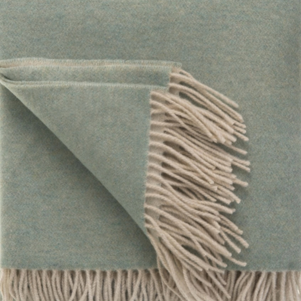 Natural Wool With Cashmere Throw