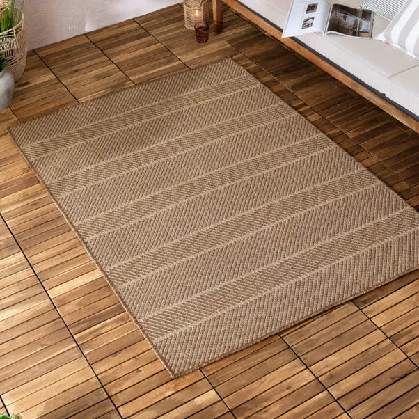Pentle Jute Effect Indoor/Outdoor Rug Natural 120x170cm by Yard