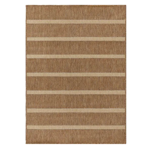 Tala Stripe Jute Effect Indoor/Outdoor Rug Natural - 120x170cm by Yard