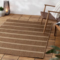 Tala Stripe Jute Effect Indoor/Outdoor Rug Natural - 120x170cm by Yard