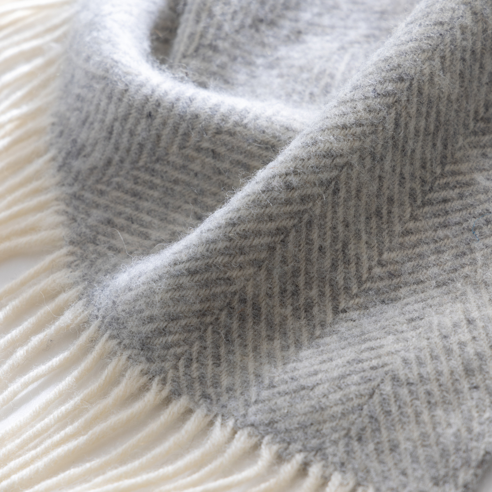 Herringbone Pure Wool Throw