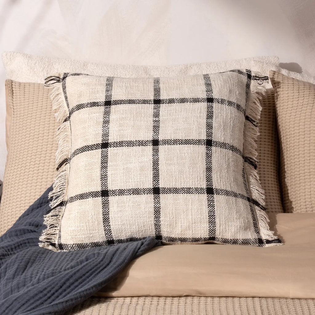 Beni Cushion Natural/Black by Yard