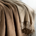 Natural Wool With Cashmere Throw
