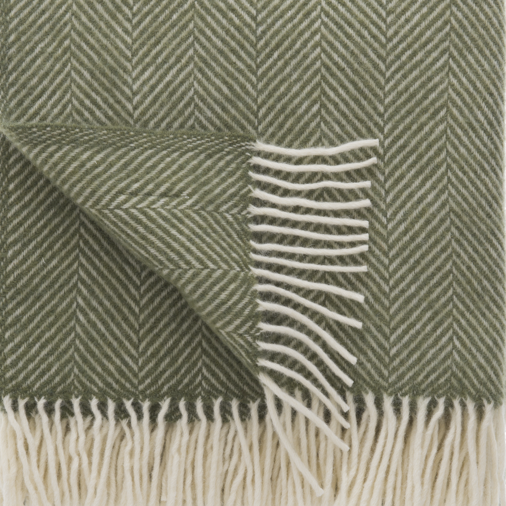 Herringbone Pure Wool Throw