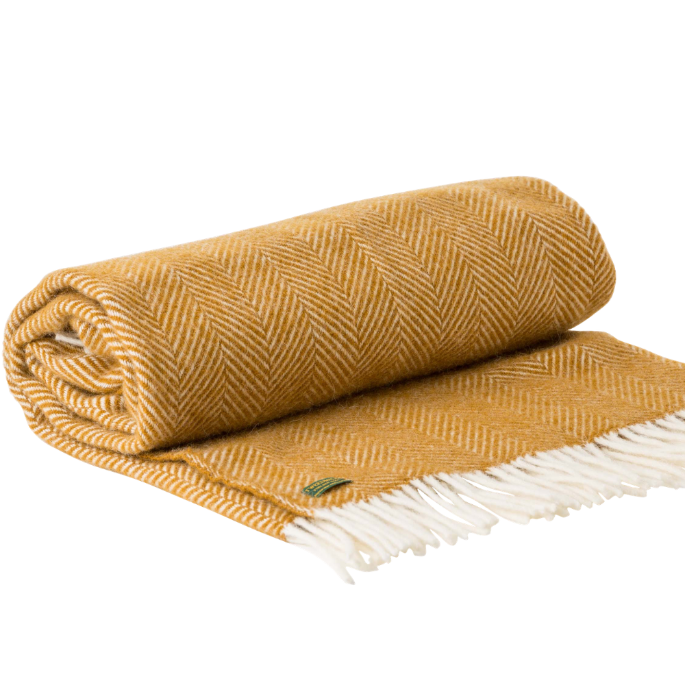 Herringbone Pure Wool Throw