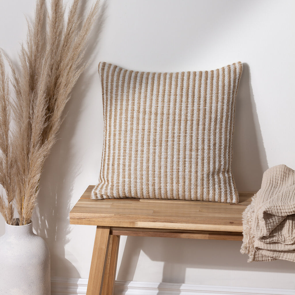 Organik Stripe Cushion Natural by Yard