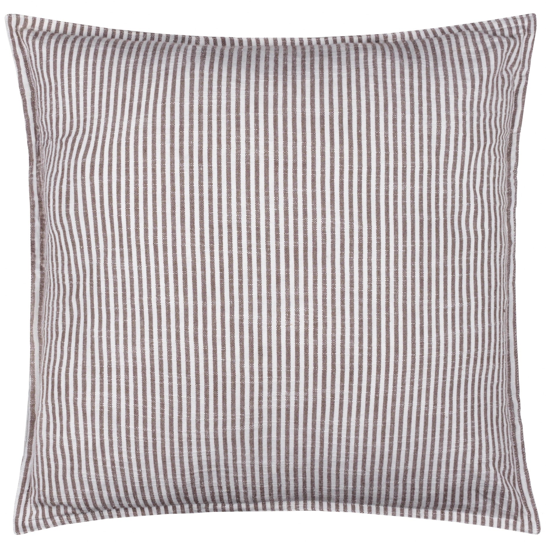 Truro Striped Cotton Cushion Chocolate by Yard