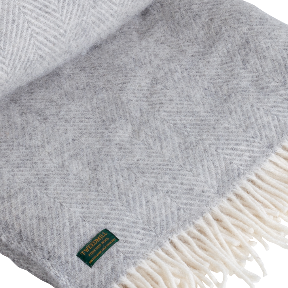 Herringbone Pure Wool Throw