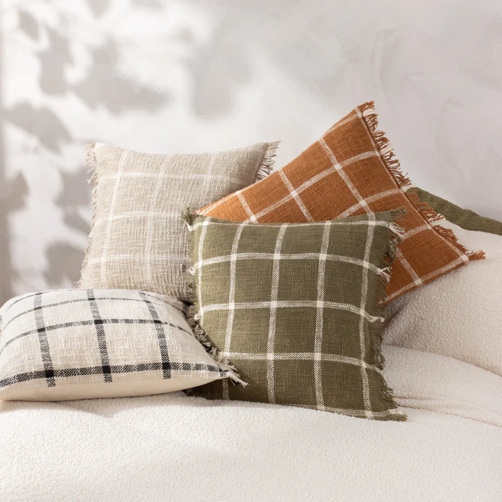 Beni Cushion Natural/Black by Yard