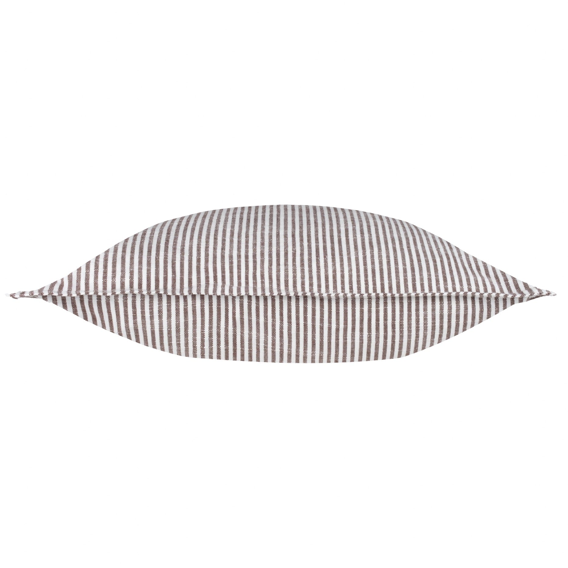 Truro Striped Cotton Cushion Chocolate by Yard