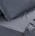 Hebden Washed Cotton Fitted Sheet Denim Blue - King Size by Yard