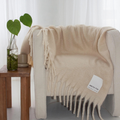 The Reykjavik Throw - 100% Recycled - Pebble Beige by Arctic Fox