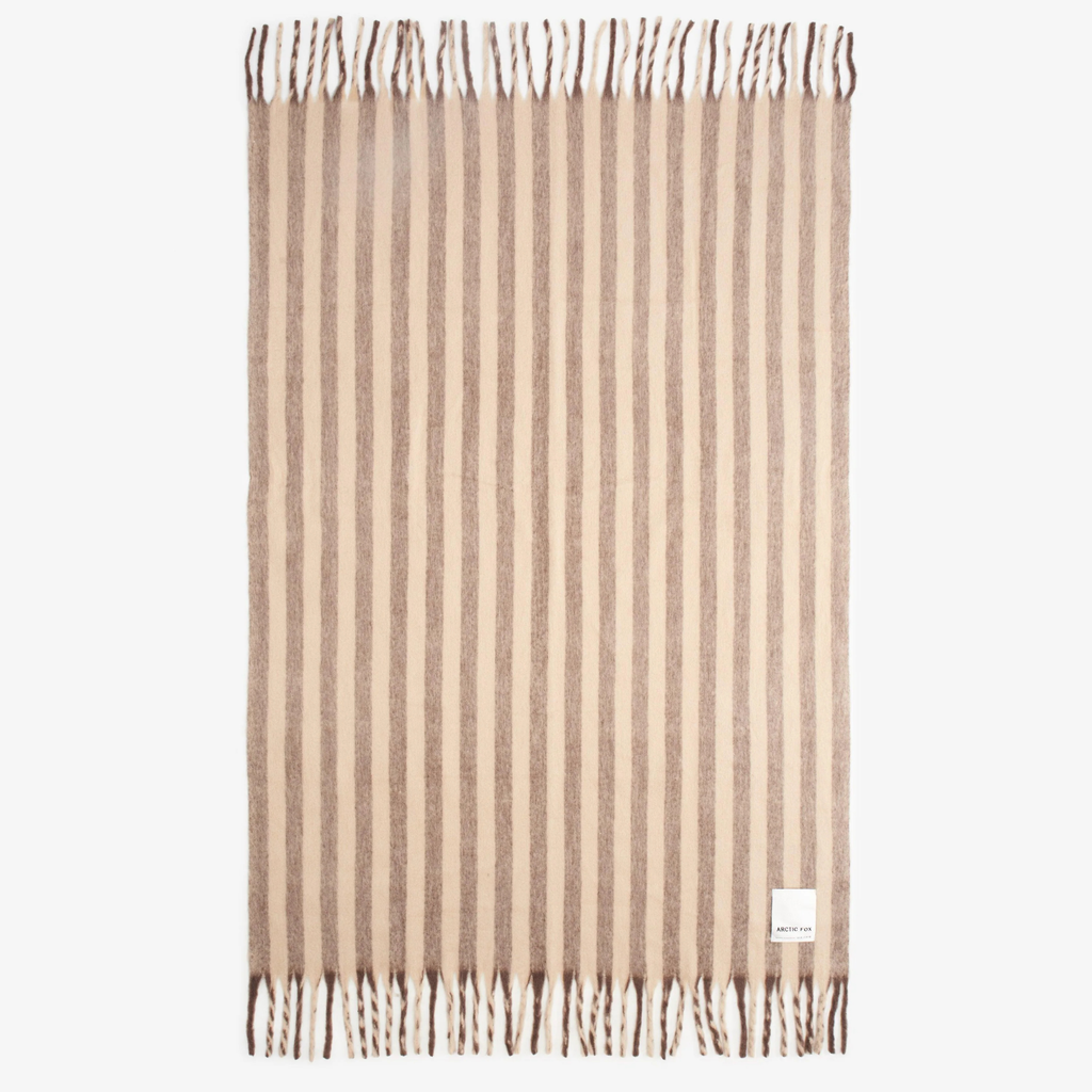 The Wool Stripe Throw - Burnt Umber Stripe by Arctic Fox