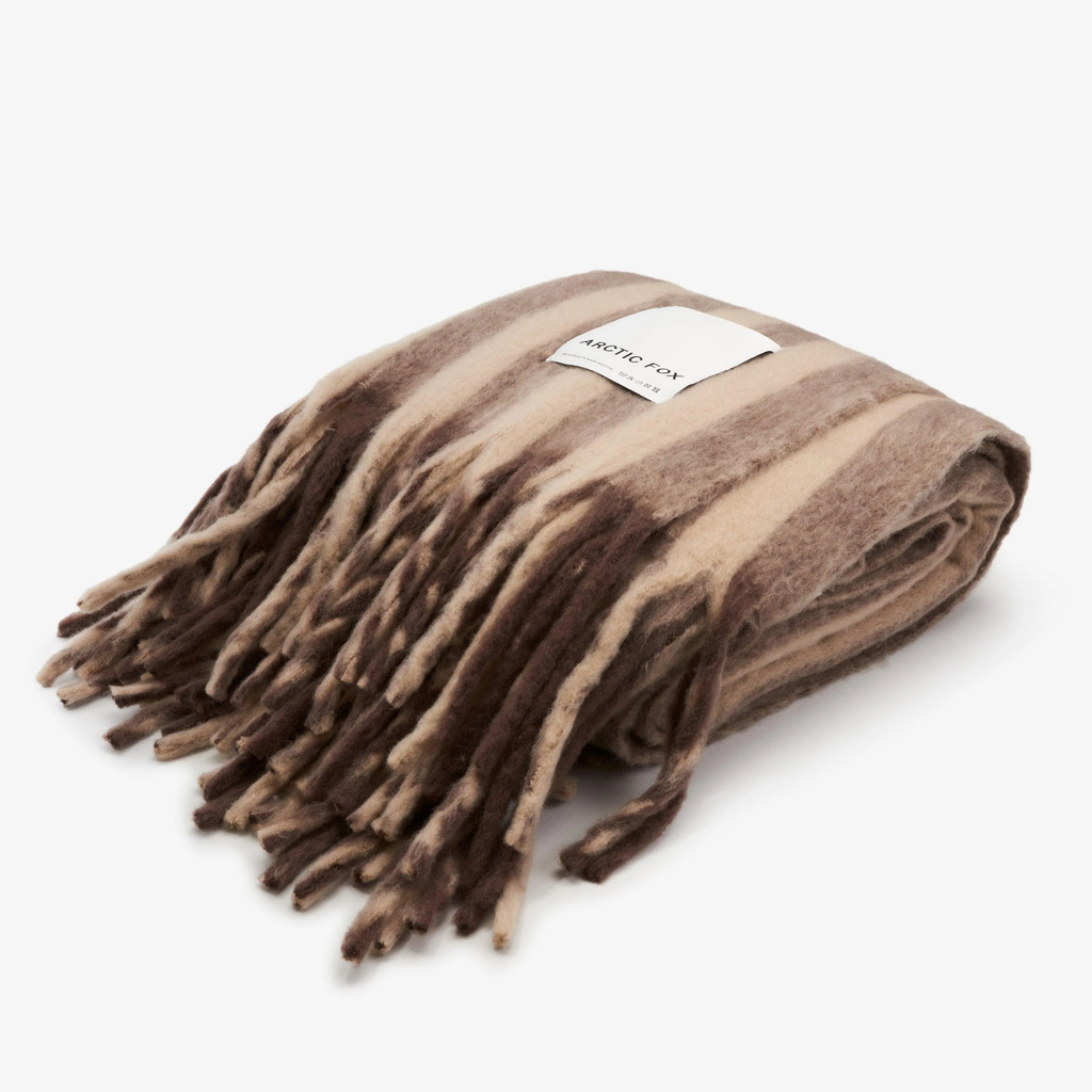 The Wool Stripe Throw - Burnt Umber Stripe by Arctic Fox