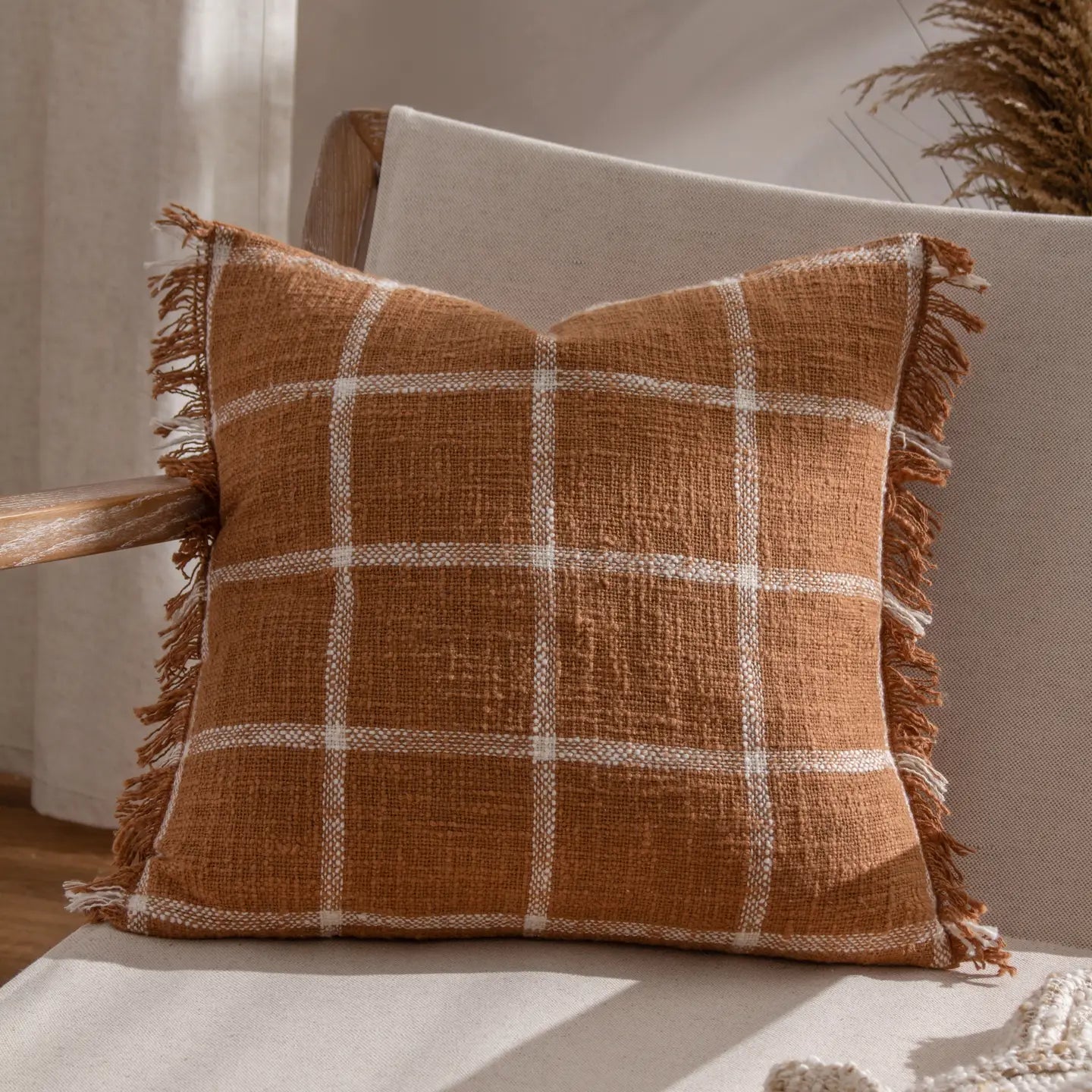 Beni Cushion Ginger/Natural by Yard