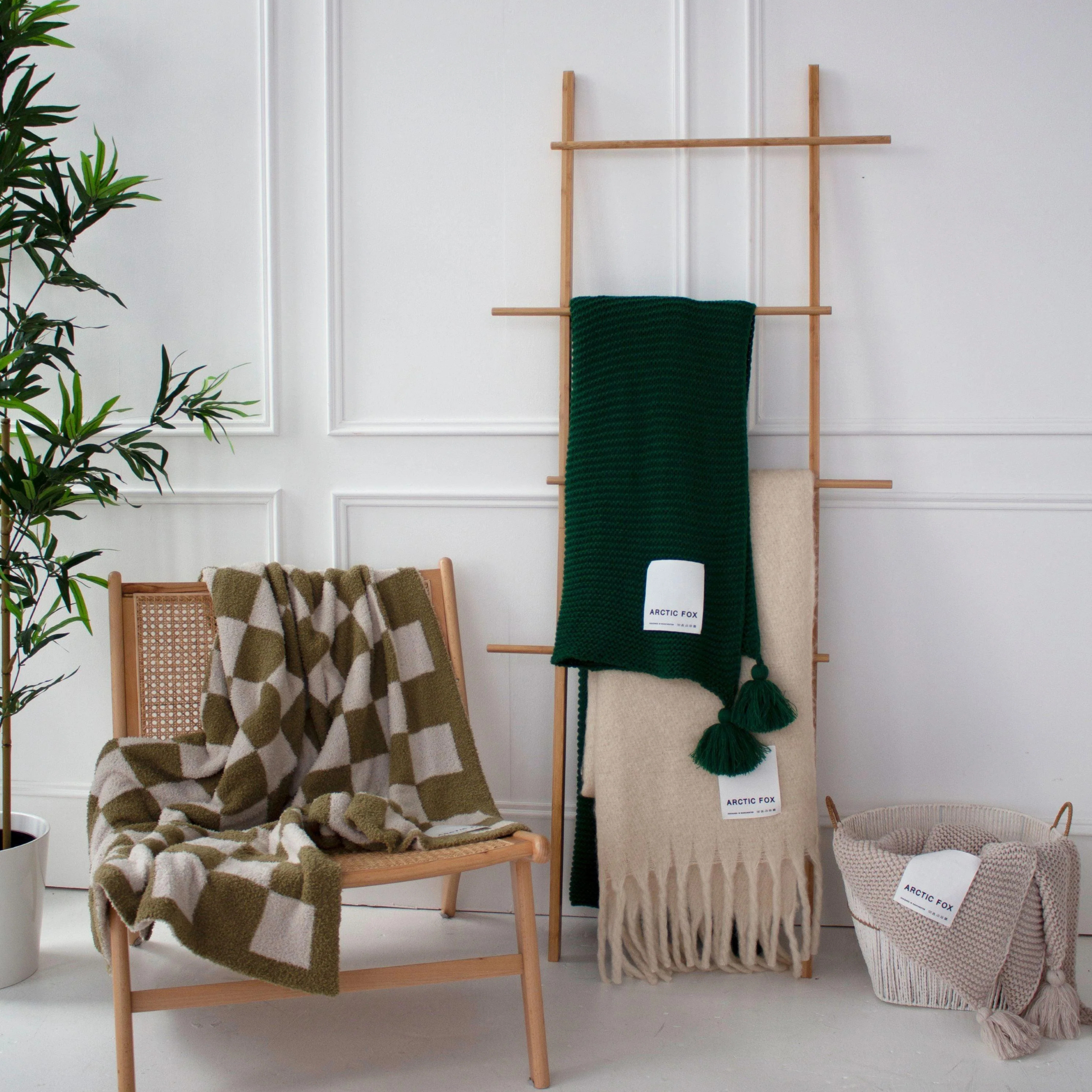 The Reykjavik Throw - 100% Recycled - Pebble Beige by Arctic Fox