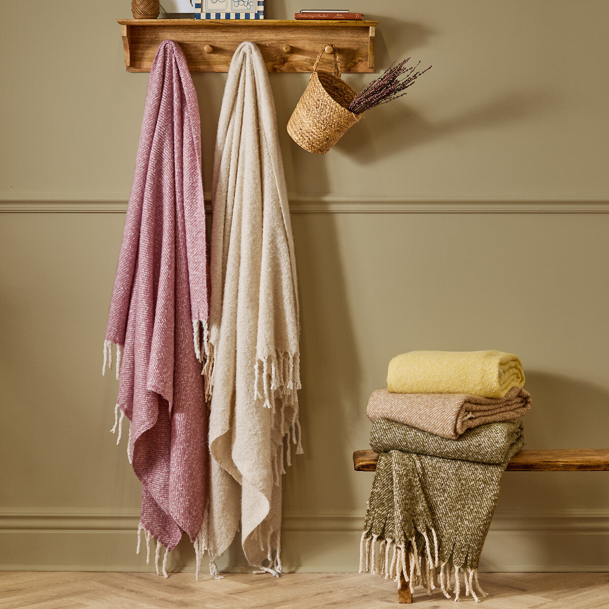 Isla Woven Tasselled Throw Natural by Wylder