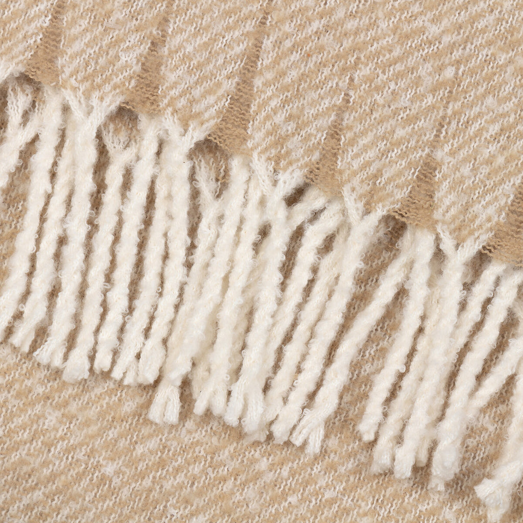 Isla Woven Tasselled Throw Natural by Wylder