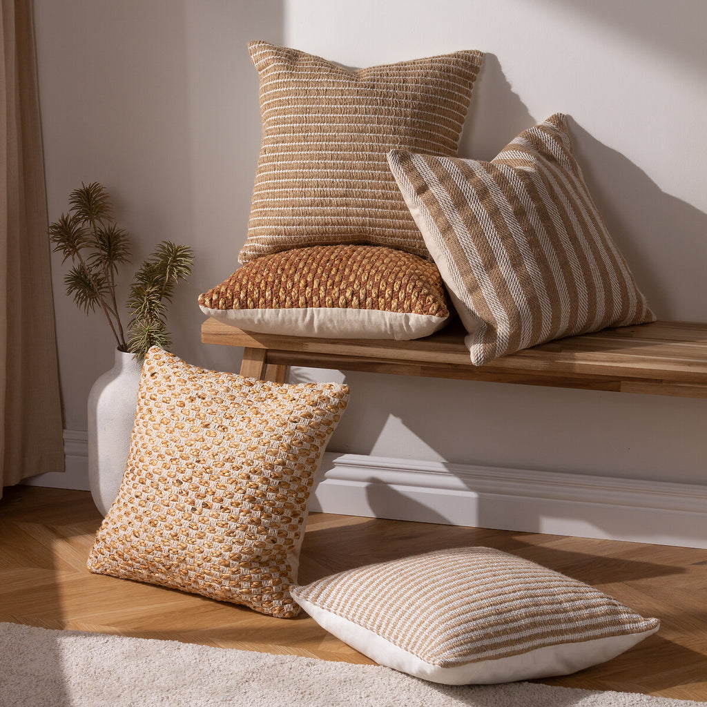 Organik Stripe Cushion Natural by Yard