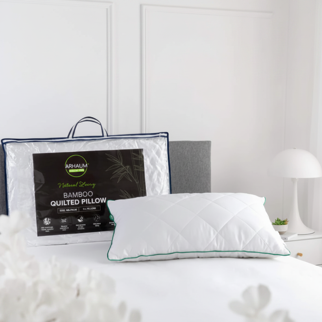 Premium Bamboo Quilted Pillow square